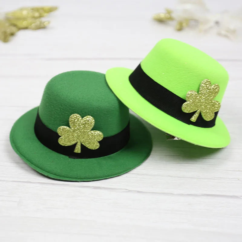 St. Patrick's Day Green Hairpin Shamrock Hat