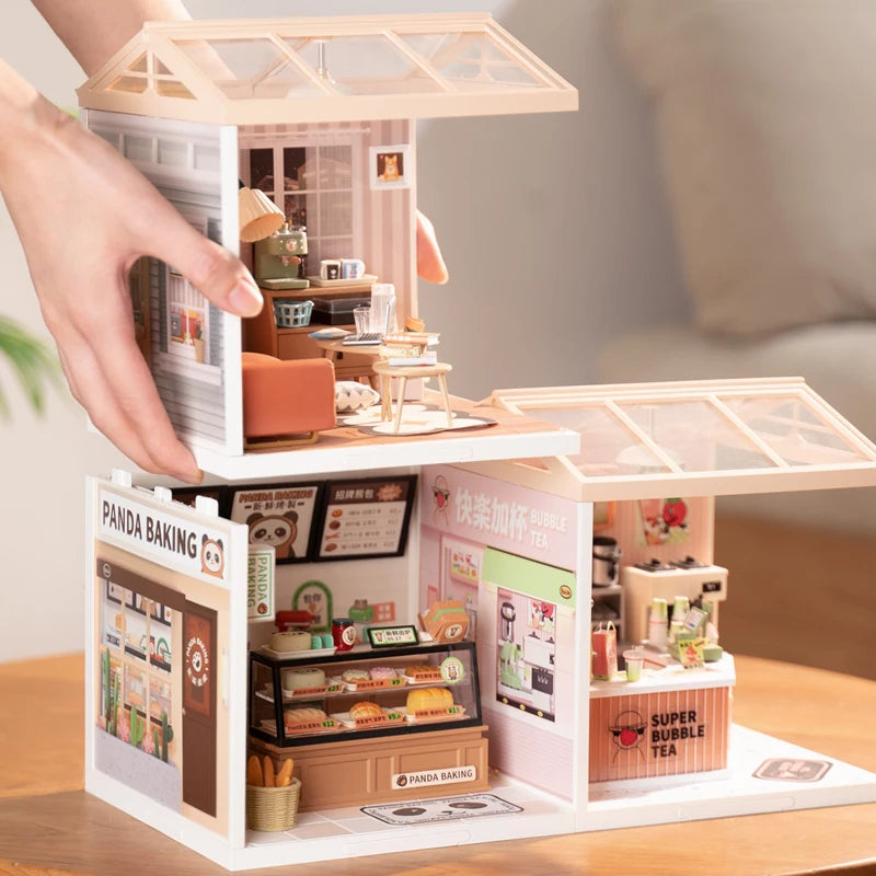 Puzzle DIY Kits -  Cozy Living Lounge Miniature House