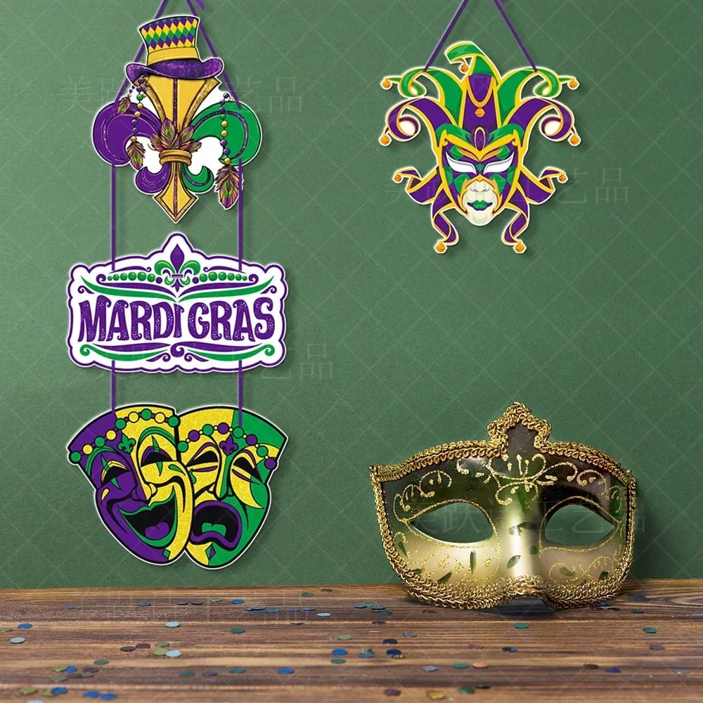 Mardi Gras Door Pendants Decor