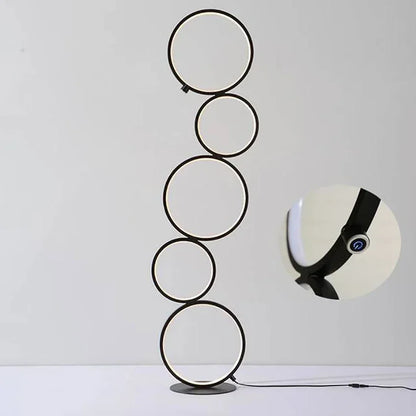 Minimalist LED Stacking Circles Floor Lamp