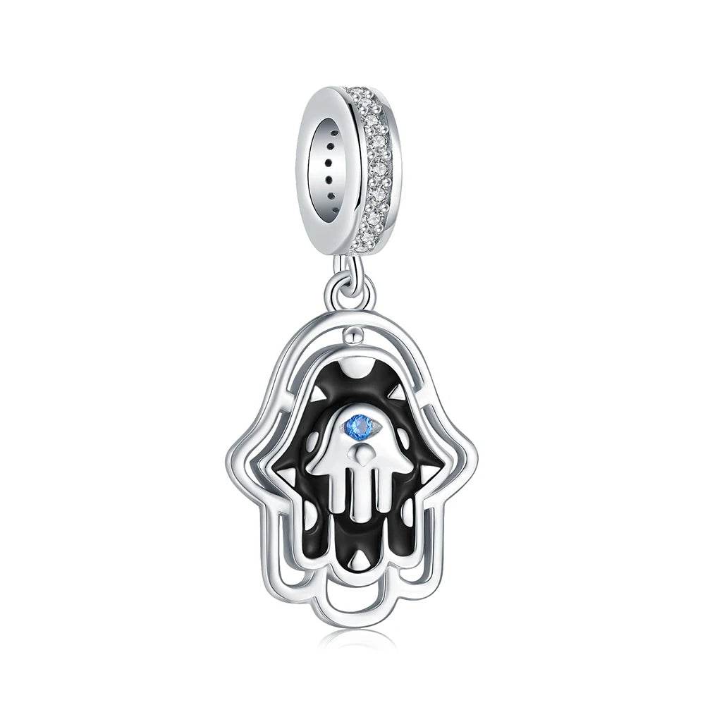 925S Jewish Scroll Bead With Cubic Zirconia Charm - Shop Jobie
