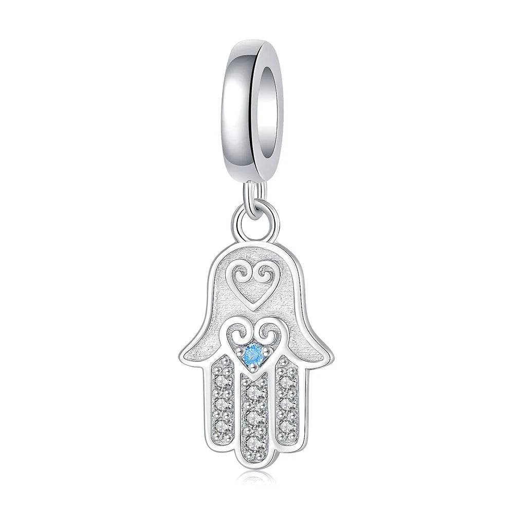 925S Jewish Scroll Bead With Cubic Zirconia Charm - Shop Jobie