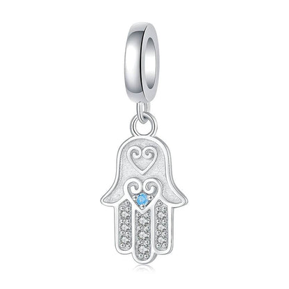 925S Jewish Scroll Bead With Cubic Zirconia Charm - Shop Jobie