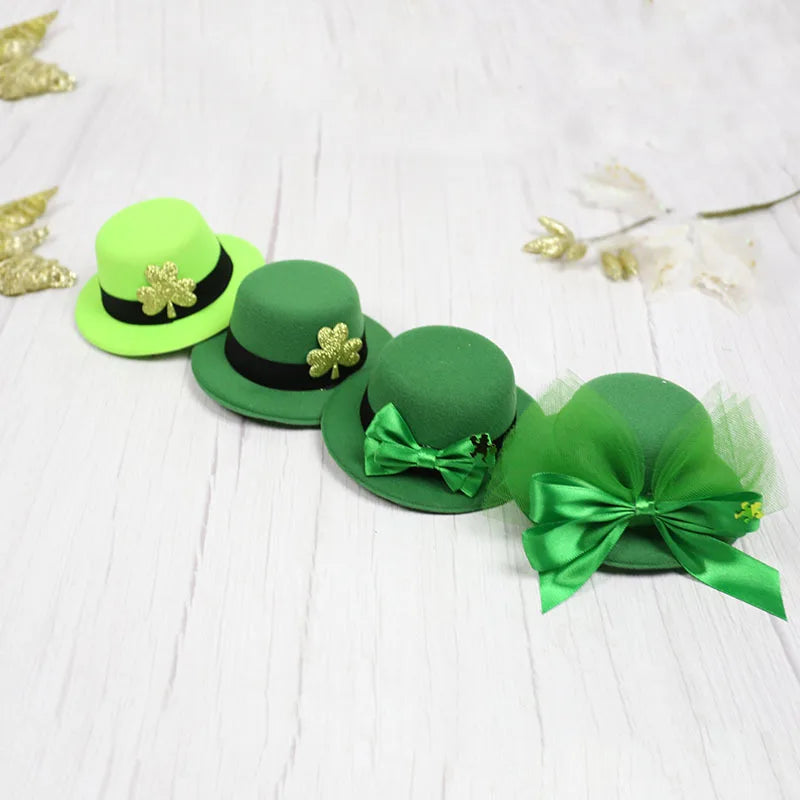 St. Patrick's Day Green Hairpin Shamrock Hat