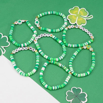 Lucky Shamrock Clover Party Favor Fashion Bracelets
