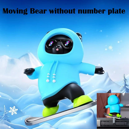 Mini Dashboard Skateboarding Bear
