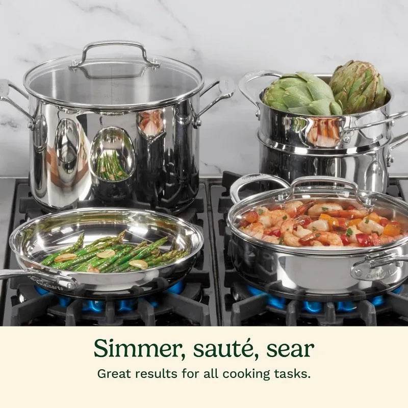 11pc Cuisinart Chef's Classic Stainless Steel Cookware Set - Shop Jobie