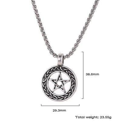Vintage Pentagram Pendant Necklace - Shop Jobie