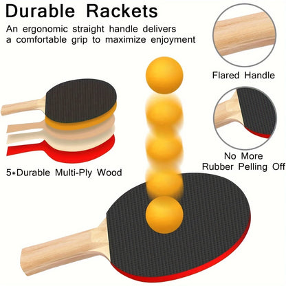 Portable Ping Pong Paddle Set