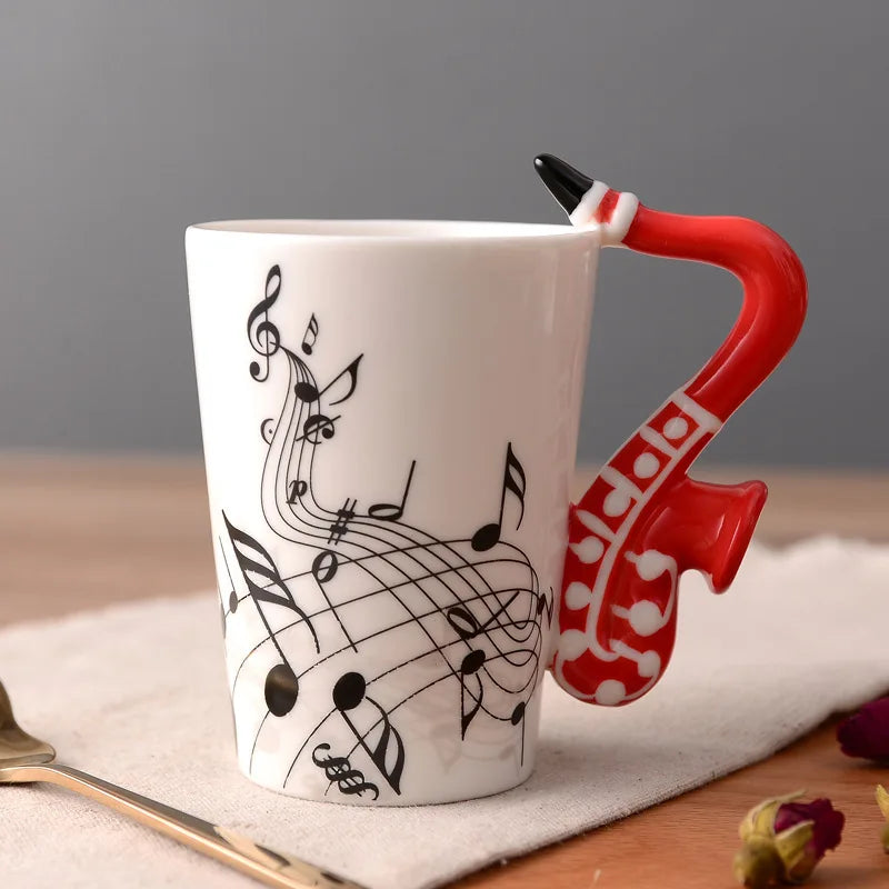 8.45 fl oz Ceramic Musical w/Instrument Handle