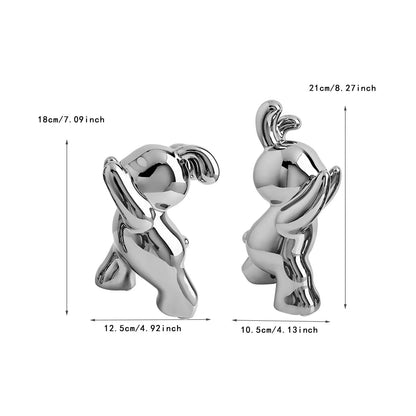 Bookends - Cute Rabbit Figurines