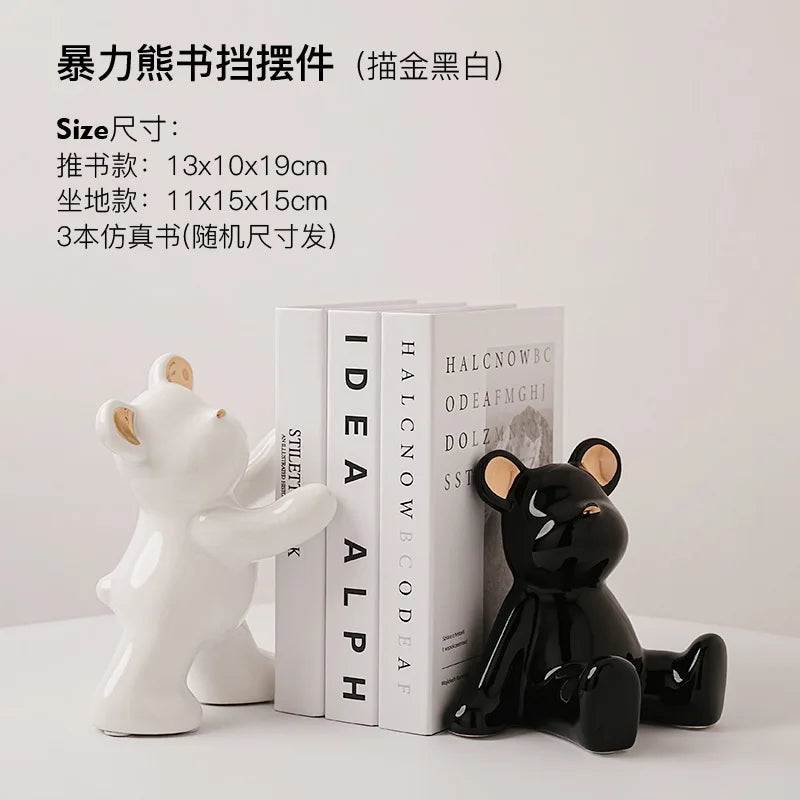 Bookends - 3D Geometric Bears