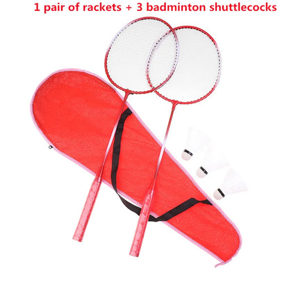 Pro Badminton Rackets, Shuttlecocks, and Carrying Bag Set