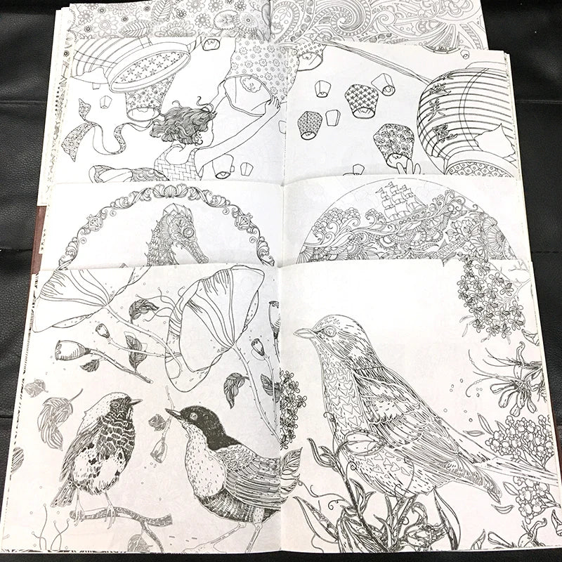 24 Page Coloring Book - Enchanted Forest Mandalas