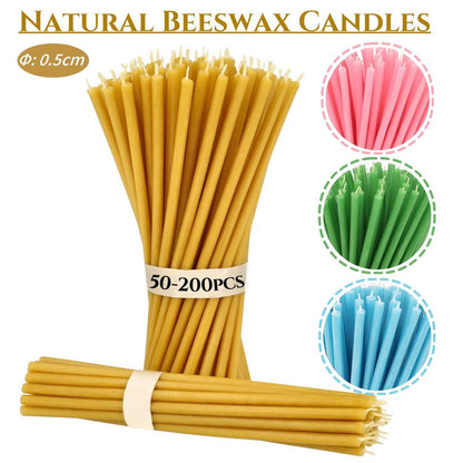 50/100Pcs Natural Beeswax Hanukkah Candles - Shop Jobie