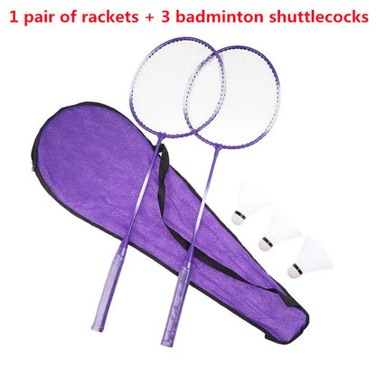 Pro Badminton Rackets, Shuttlecocks, and Carrying Bag Set