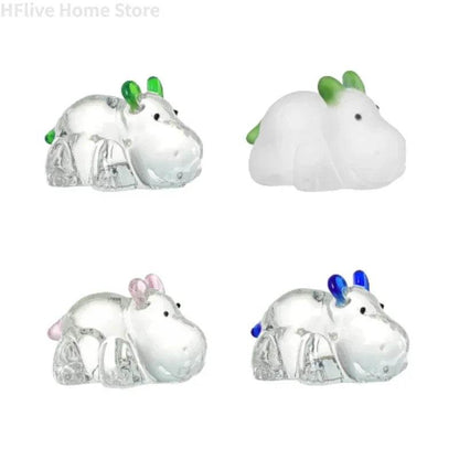 Mini Glass Hippopotamus Figurines - Shop Jobie
