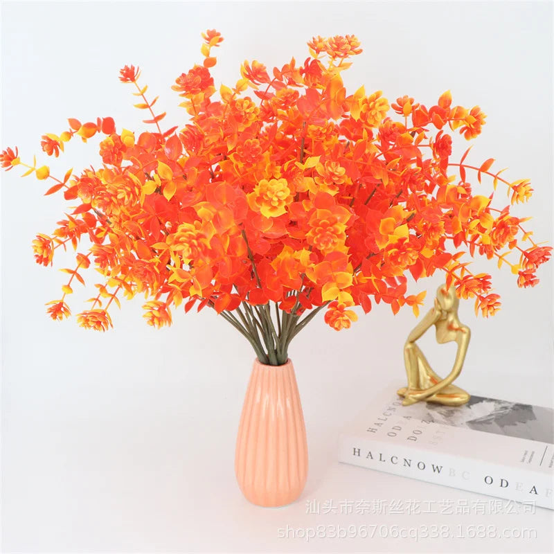Silk Flower Bouquet - Fall Color Artificial Flowers