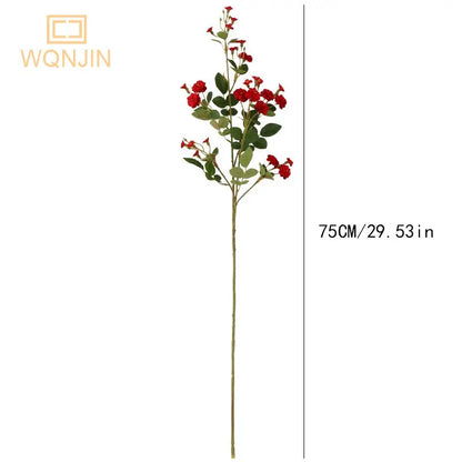 Silk Flower Bouquet -  Long Branch Artificial Mini Roses