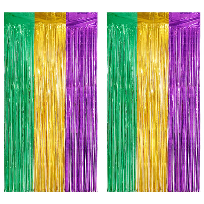 Carnival Mardi Gras Party Rain Curtain Background