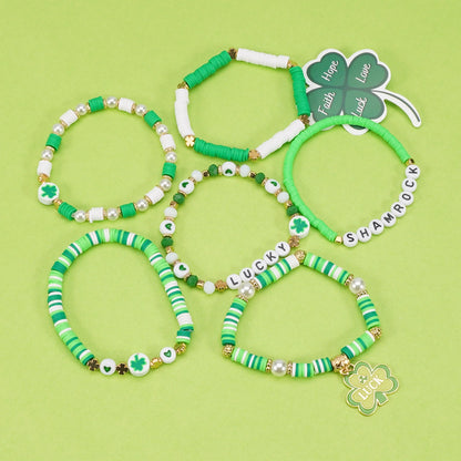 Lucky Shamrock Clover Party Favor Fashion Bracelets