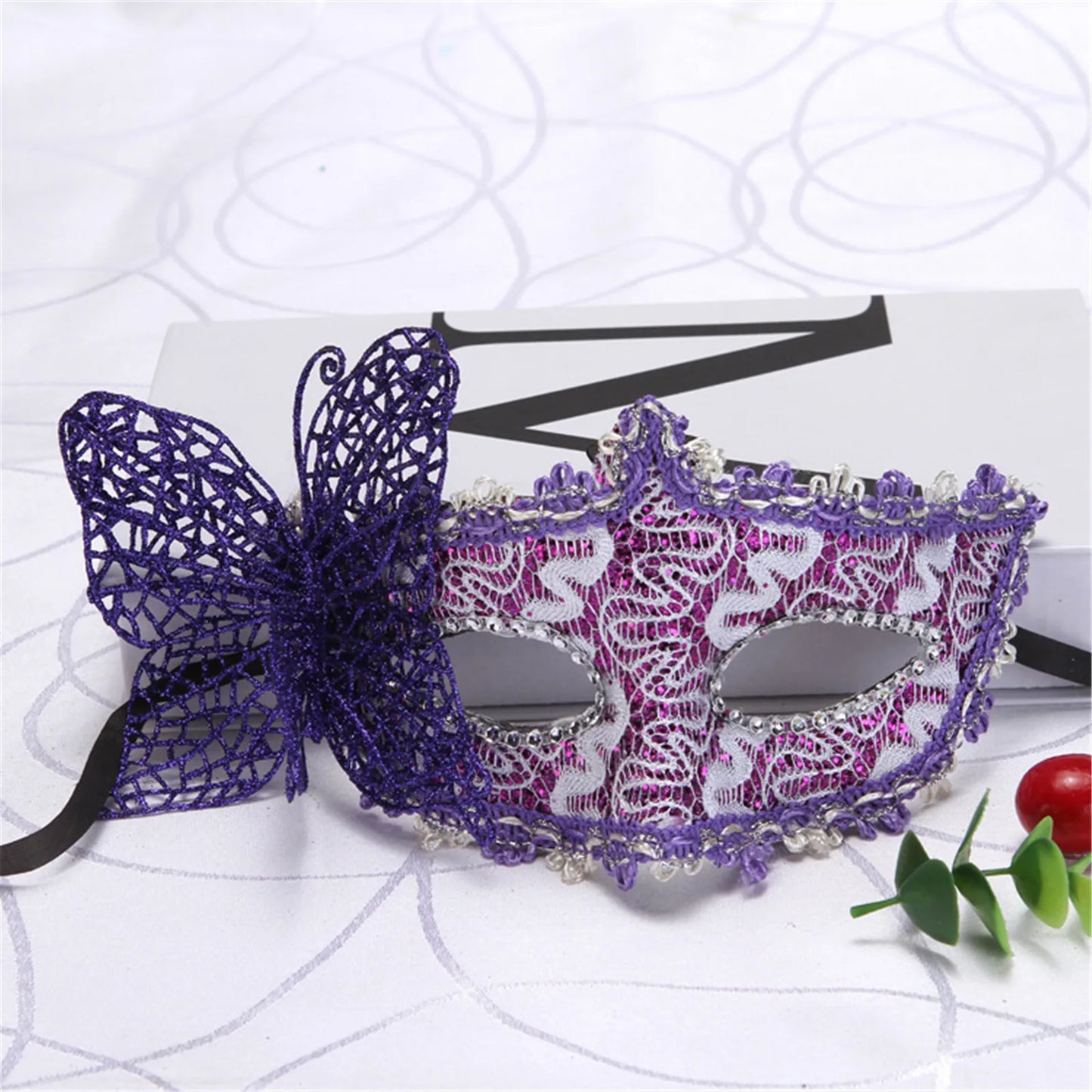 Side Butterfly Masquerade Mardi Gras Mask