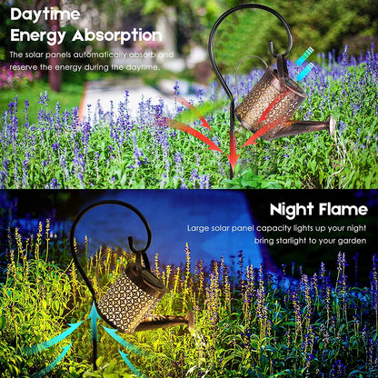 Solar Watering Can Hanging Kettle Lantern