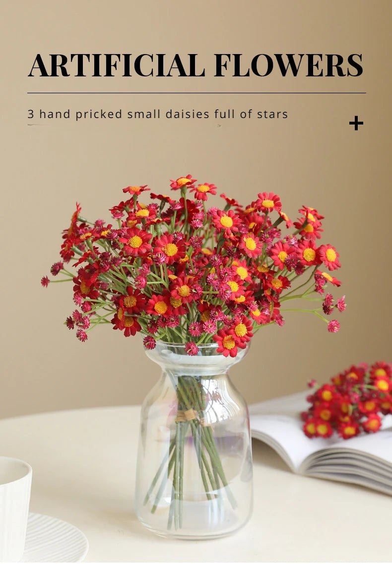 Silk Flower Bouquet - Bouquet of Chamomile Small Daisies