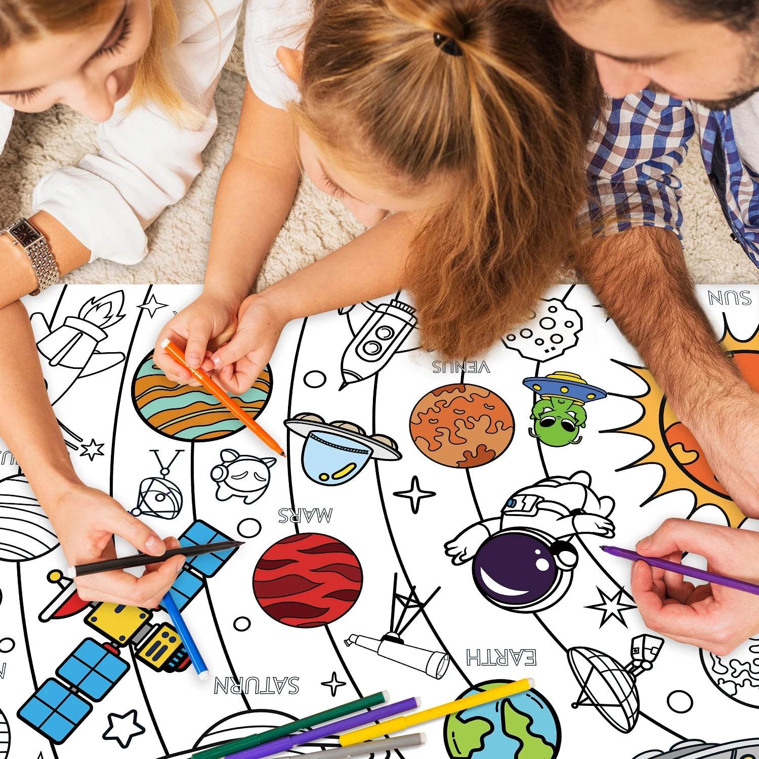 DIY - Space Sticky Coloring Paper - Shop Jobie