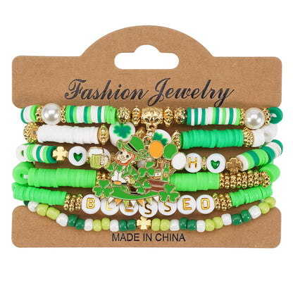 Lucky Shamrock Clover Party Favor Fashion Bracelets