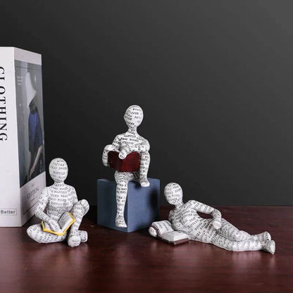 Reading Book Pulp Woman Thinker Statue - Shop Jobie