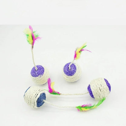 Interactive Sisal Scratching Ball Cat Toy - Min. 2