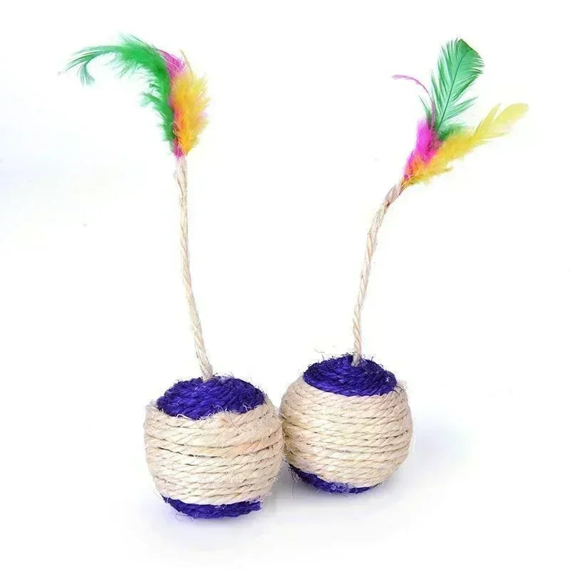 Interactive Sisal Scratching Ball Cat Toy - Min. 2