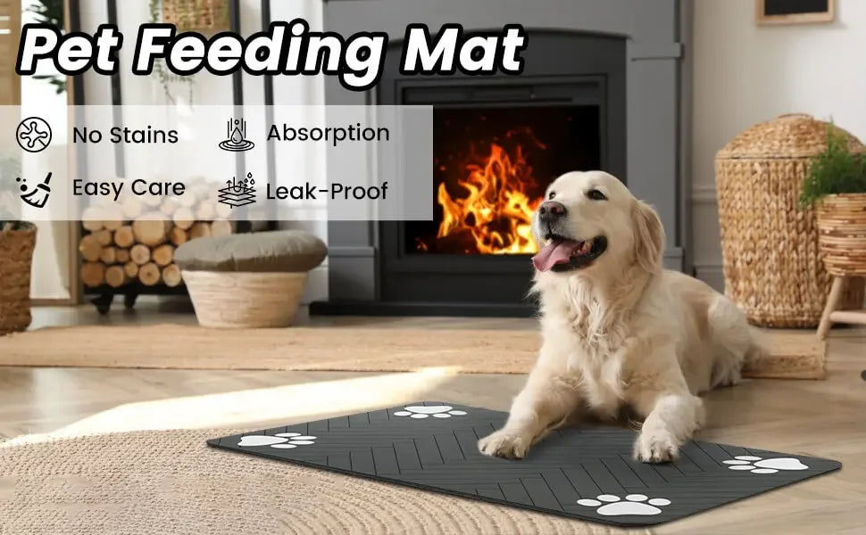 Waterproof & Absorbent Pet Feeding Mat