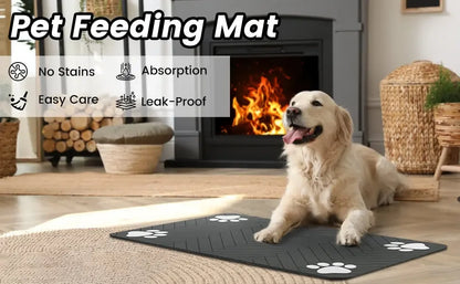 Waterproof & Absorbent Pet Feeding Mat