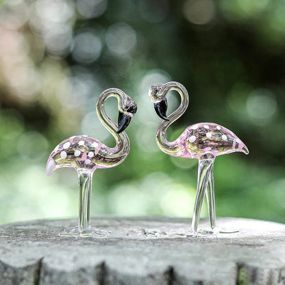 Handmade Art Glass Flamingo Figurines - Shop Jobie