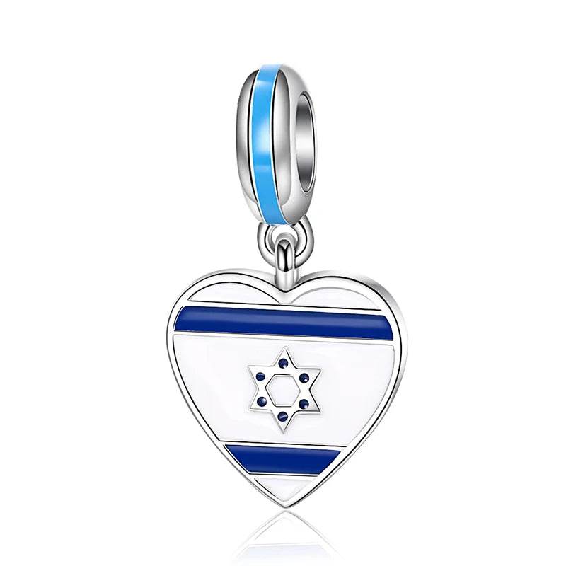 925S Jewish Scroll Bead With Cubic Zirconia Charm - Shop Jobie