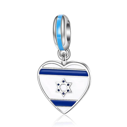 925S Jewish Scroll Bead With Cubic Zirconia Charm - Shop Jobie