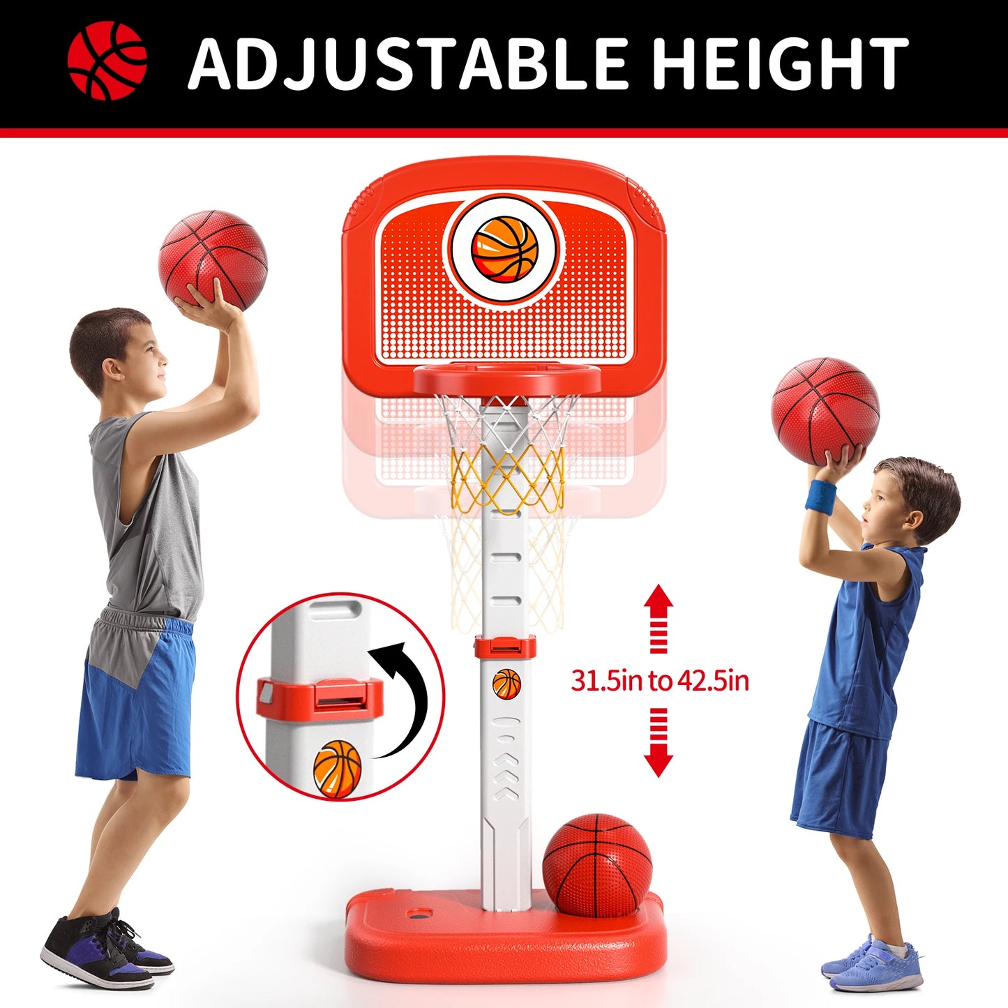 Basketball Hoop for Kids - Indoor/Outdoor