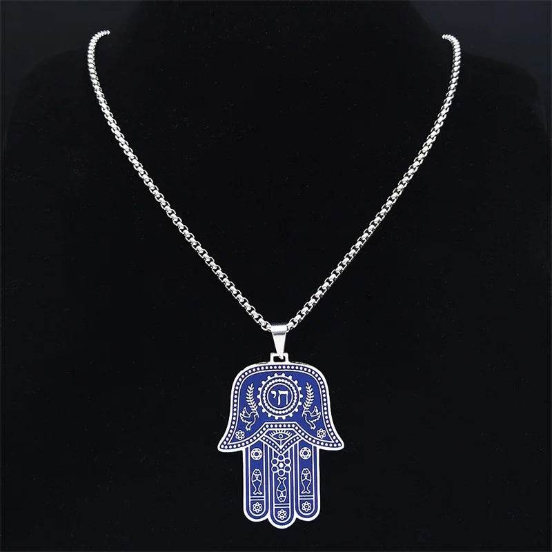 Hamsa Hand Fish Eyes Necklaces - Shop Jobie