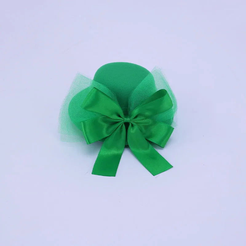 St. Patrick's Day Green Hairpin Shamrock Hat