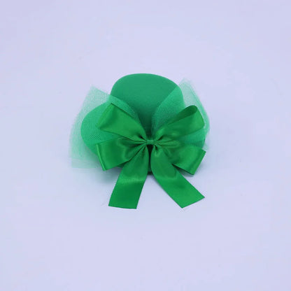 St. Patrick's Day Green Hairpin Shamrock Hat