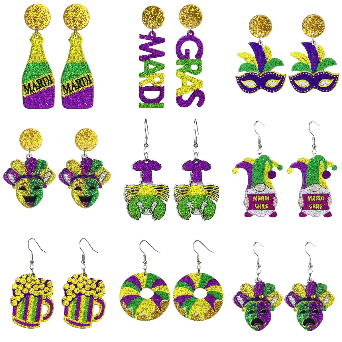 Mardi Gras Carnival -  Earrings