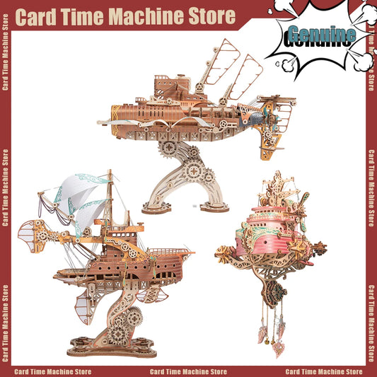 3D Wooden Puzzle DIY Kits - Fantasy Airship Miniature Model