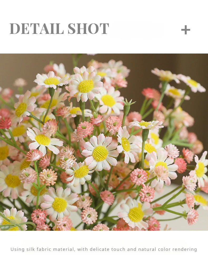 Silk Flower Bouquet - Bouquet of Chamomile Small Daisies