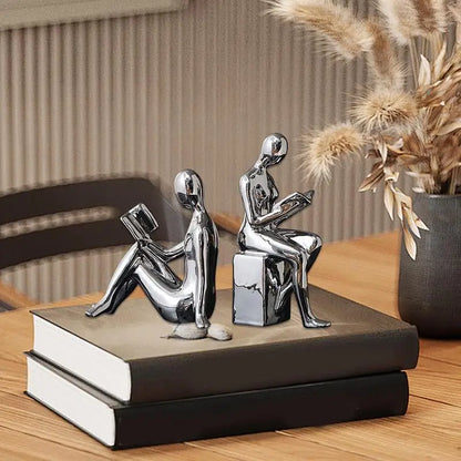 Bookends - Abstract Reading Figurines