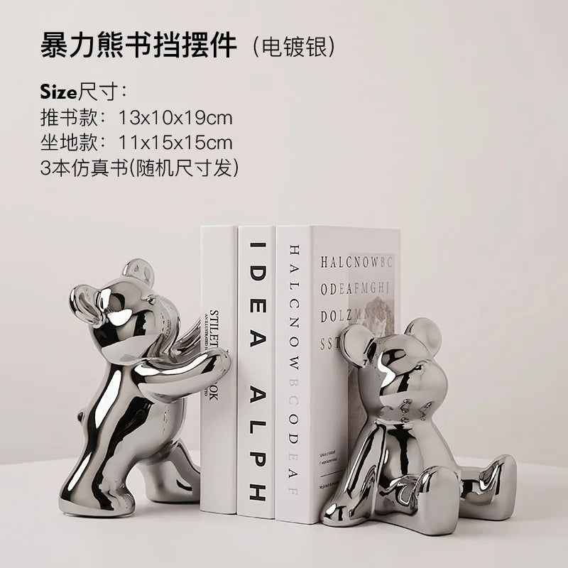 Bookends - 3D Geometric Bears