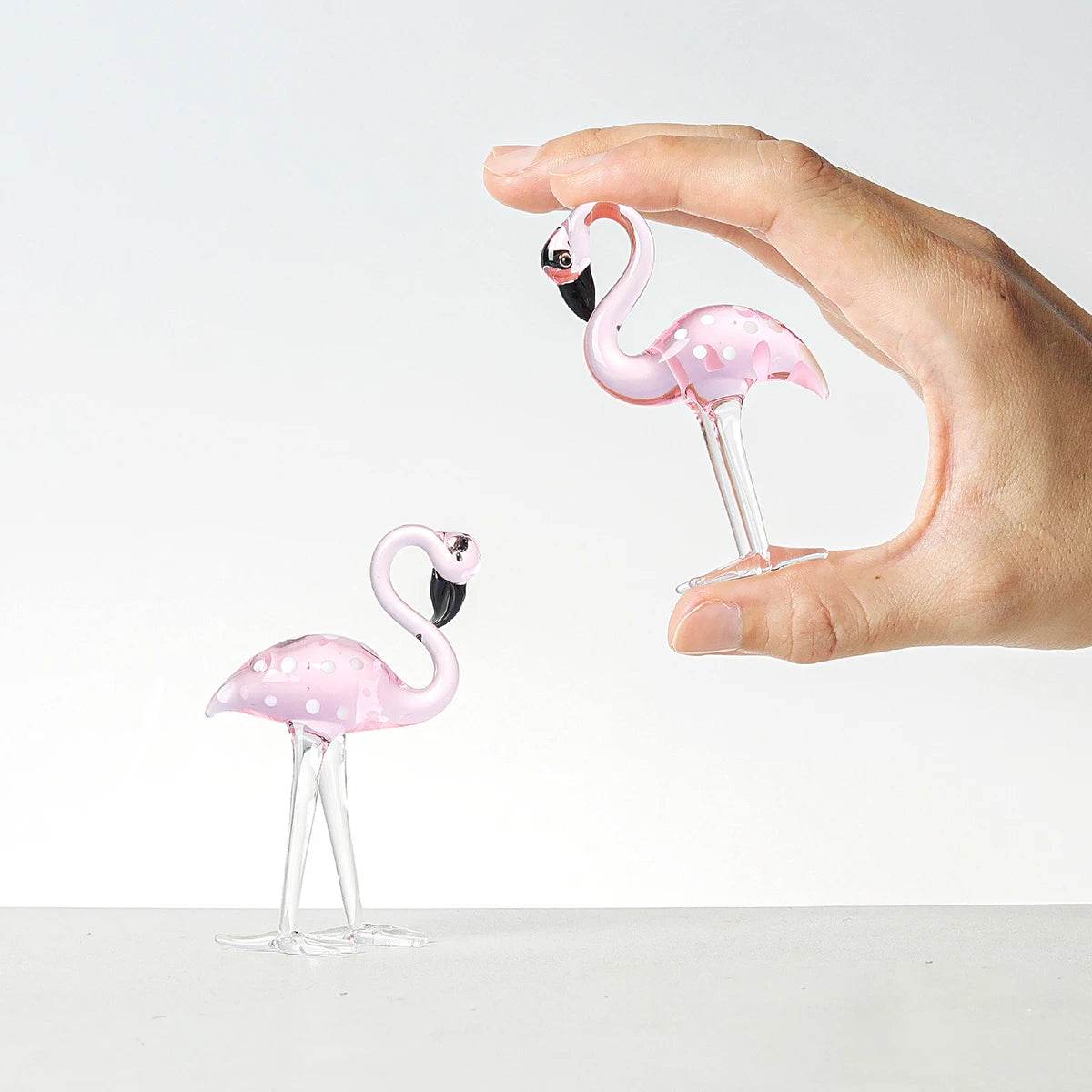 Handmade Art Glass Flamingo Figurines - Shop Jobie