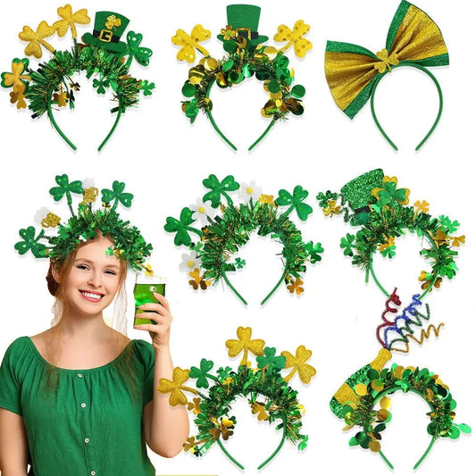 Fun & Fancy Irish Festival Shamrock Party Headbands