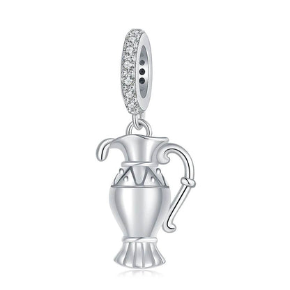 925S Jewish Scroll Bead With Cubic Zirconia Charm - Shop Jobie